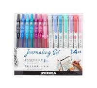 Zebra Mildliner Journaling Set 14/Pkg-Assorted Colors & Styles -10014