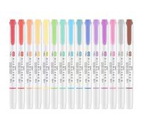 Zebra Pen Mildliner Dual Tip Highlighter Pens - Broad & Fine Tip Double Ended Markers - Pack of Colours Supplied Loose - Acid-Free & Non Toxic Ink (60 Pack)