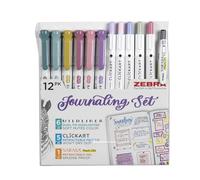 Zebra Pen - Premium 12-Pack Journaling Set - No Bleed Highlighters, CLiCKART Pens & SARASA Mark-On Gel Pen - Assorted Colors for Note-Taking, Bible Study, Bullet Journaling (14012)