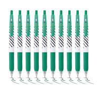 Zebra Pen SARASA CLIP Stripes Gel10pk - Retractable Coloured Pens with Medium 0.7mm Nib, Smudge Proof, Rapid Dry Ink With Comfort Grip and Push Clip, Water Resistant