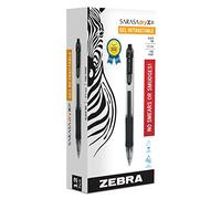 Zebra Pen Sarasa Dry X20 Retractable Gel Pen, Fine Point, 0.5mm, Black Ink, 12-Pack