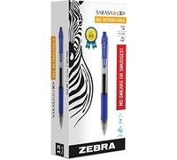 Zebra Pen Sarasa Dry X20 Retractable Gel Pen, Medium Point, 0.7mm, Blue Ink, 12-Pack