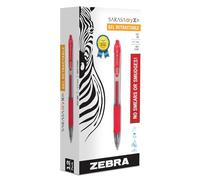Zebra Pen Sarasa Dry X20 Retractable Gel Pen, Medium Point, 0.7mm, Red Ink, 12-Pack