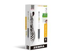 Zebra Pen Sarasa Mark ON Gel Retractable Pen, Fine Point, 0.5mm, Black Ink, 12-Pack