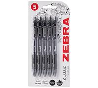 Zebra Pen Z Grip Black Ballpoint, Smooth & Comfortable Pens With Pocket Clip, Retractable Ballpoint, Reliable Black Biro Pens Multipack For Everyday Use - Black Ink, Medium Point