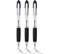 Zebra Pen Z-Grip MAX Black Ballpoint Pens 3pk - 1.2mm Medium Point Retractable Ink Pens with Clip - Smooth Writing Pens with Low Viscosity Ink, Comfort Grip - Multipack Pens (Black)