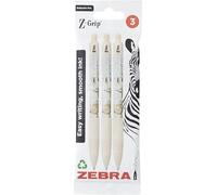 Zebra Pen Z-GRIP Smooth Glam Black Ink Ballpoint Pens 3pk 1.0mm Medium Point Retractable Ink Pens with Clip - Smooth Writing Pens with Low Viscosity Ink, Comfort Grip - 3 Pens Multipack (Pink Marble)