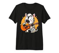Zebra Playing Guitar Graphic Zebra Boys Girls Guitar Lover Premium T-Shirt