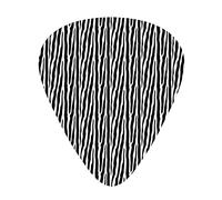 Zebra Print 12 PCS Guitar Picks,Simplistic Exotic Savanna Animal,3 Thickness Art Colorful Pattern Guitar Pick Plectrums For Electric,Acoustic Guitars Includes 0.46/0.71/0.96 mm,Charcoal White