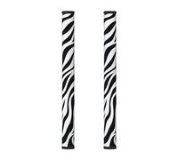 Zebra Print 2Pcs Refrigerator Door Handle Covers, Animal Skin Kitchen Appliance Handle Cover for Fridge Microwave Stove Oven Dishwasher Decor