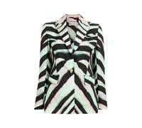Zebra-Print Blazer with Panther Head Embellishment- female- Roberto Cavalli- Blazers- Multicolor- M- Jackets M