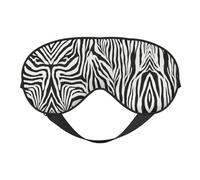 Zebra Print Breathable Adjustable Eye Mask Effective Shading Blindfold for Sleeping with Elastic Strap