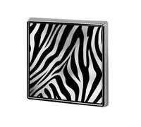 Zebra Print Button Pin Classic Cute Heart Shape Brooch Exquisite Fashionable Badge Elegant Lapel Pin Personalized Pins Button for Clothing Backpack Hat Jackets Decorate