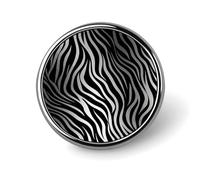 Zebra Print Button Pins - Personalized Round Badges for Women Men Custom Photo Buttons for Backpack Cloth Decoration Souvenir Gifts, Metal Badge Brooch Party Costume Accessory