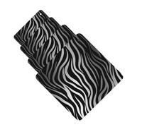 Zebra Print Car Air Fresheners Cards Set of 4 Pieces Personalized Car Fresheners Gifts for Men Women Auto Aromatherapy Tablets Hanging Scented Cards for Wardrobe Bathroom