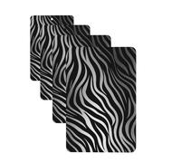 Zebra Print Car Air Fresheners Cards Set of 4 Pieces Personalized Car Fresheners Gifts for Men Women Auto Aromatherapy Tablets Hanging Scented Cards for Wardrobe Bathroom