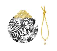 Zebra Print Christmas Metal buckle Glass round pendant Ornaments, 2025 Xmas Tree Decoration