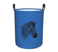 Zebra Print circular Laundry Basket/Foldable Dirty Clothes Storage Hamper,Water Resistant, For Bedroom Bathroom Storage Bins