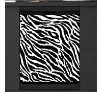 Zebra Print Dishwasher Magnetic Cover Kitchen Decor Animal Zebra Skin Front Dishwasher Refrigerator Magnetic Cover Sticker Appliance Decorative Cover 23 x 26 Inches