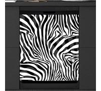 Zebra Print Dishwasher Magnetic Cover Kitchen Decor Zebra Animal Front Dishwasher Refrigerator Magnetic Cover Sticker Appliance Decorative Cover 23 x 26 Inches