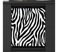 Zebra Print Dishwasher Magnetic Cover Kitchen Decor Zebra Animal Stripe Front Dishwasher Refrigerator Magnetic Cover Sticker Appliance Decorative Cover 23 x 26 Inches