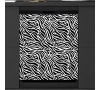 Zebra Print Dishwasher Magnetic Cover Kitchen Decor Zebra Skin Pattern Front Dishwasher Refrigerator Magnetic Cover Sticker Appliance Decorative Cover 23 x 26 Inches