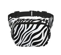 Zebra Print Double Layer Waist Bag Pack Animal Skin Bum Bag Fanny Pack for Men Women, Adjustable Belt Bag for Travel Hiking Running Cycling Festival