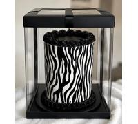 Zebra Print Edible A4 Cake Wrap, Premium Icing Sheet, Black and White Pattern