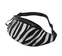 Zebra Print Fanny Pack for Men Women, Waterproof Sports Waist Bag Fashion Belt Bag Crossbody Bags Hip Bum Bag with Adjustable Strap Large Sling Bag Purse for Travel Hiking
