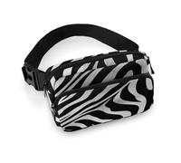 Zebra Print Full Printed Fanny Pack,Zipper Belt Bag Cute Crossbody Bag Hip Bum Bag with Adjustable Strap