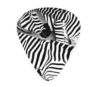 Zebra print Guitar Picks 12 Pack Assorted Thickness for Guitar,ukulele,0.46/0.71/0.96mm