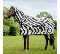Zebra Print Horse Fly Rug Bucas Summer Mesh with Combo Neck