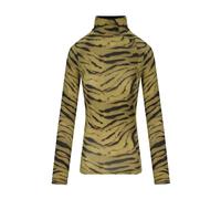 Zebra Print Jersey Turtleneck - female - Ganni - Turtlenecks - Multicolor - XS - Knitwear XS