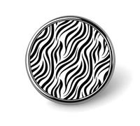 Zebra Print Lapel Pins Metal Pin Badge Personalized Pinback Button Badges Classic Round Badge Recognition Enamel Lapel Pin for Jackets, Backpacks, Bags