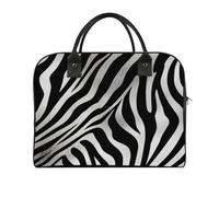 Zebra Print Laptop Tote Bag Casual Travel Handbag Multi Pocket Shoulder Bags for Work Travel