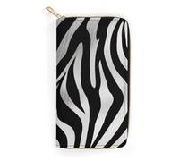 Zebra Print Leather Wallet, Bifold Stylish Wallets, Credit Card Holder for Passport Covers, Purse Passport Bag for Men Women