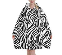 Zebra Print Lightweight And Warm Adult Fleece Hoodie, An Important Outfit For Cold Seasons