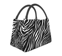 Zebra Print Lunch Bag for Women Men Adult Insulated Lunch Box Reusable Leakproof Lunch Tote Bags Large Capacity Cooler Food Container Portable Lunchbox for Work Travel