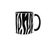 Zebra Print Mug - Safari Animal Print White & Black Coffee/Tea Gift 11oz