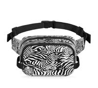 Zebra Print Pattern Waist Bag Multifunction Pack for Travel Sport Running Fanny Pack Bumbag Pouch Purse Belt Bag for Women Men Kids Girls Boys