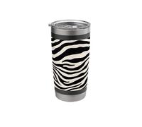 Zebra Print Pattern Women Girls, Animal Print Zebra Stainless Steel Insulated Tumbler