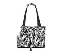 Zebra Print Patterned pet shoulder bag 26 * 34cm lightweight breathable travel pet bag weekend pet travel set