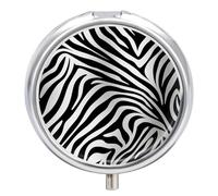 Zebra Print Pill Box, 3 Compartment Small Pill Case Waterproof Travel Pill Organizer for Pocket Or Purse Portable Mini Medicine Tablet Vitamin Holder Pill Case
