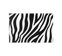 Zebra Print Placemats For Dining Table Set Of 6,Easy To Clean Place Mats For Table,Heat Resistant Waterproof 18x12 Inch.