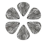 Zebra Print prin Printed Guitar Picks 6-Pack with Holder - 0.96mm Funny Guitar Picks for Acoustic Guitar, Electric Guitar, Bass Guitar