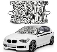 Zebra Print Print Car Windshield Snow Cover, Windshield Cover For Ice And Snow Automotive Accessories