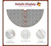 Zebra Print Print Christmas Tree Skirt Holiday Decor Xmas Mat Festive Halloween Parties Accessory