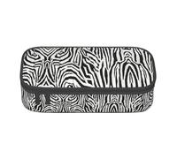 Zebra Print Print Fashionable Functional Pencil Case Convenient Daily Use Storage Makeup Toiletries