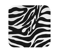 Zebra Print Print Leather Coasters Set Ideal For Homes, Restaurants, Kitchens, And Offices