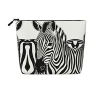 Zebra Print Print Makeup Bag Travel Toiletry Bag,Travel Makeup Bag,Portable Women Makeup Organizer Case